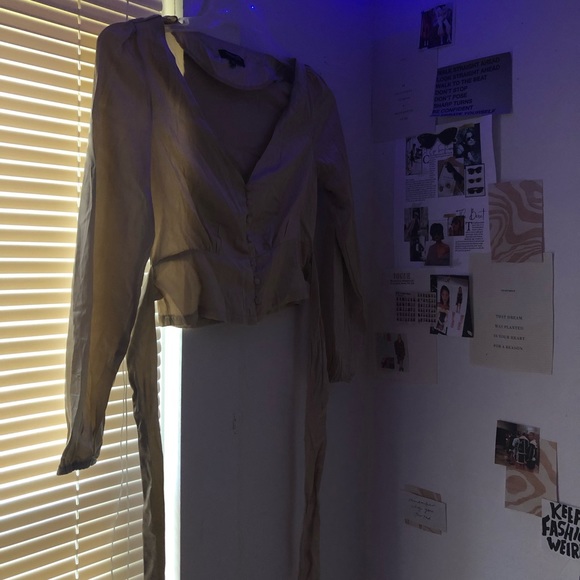 silk/satin long sleeve soft corset - Picture 1 of 3